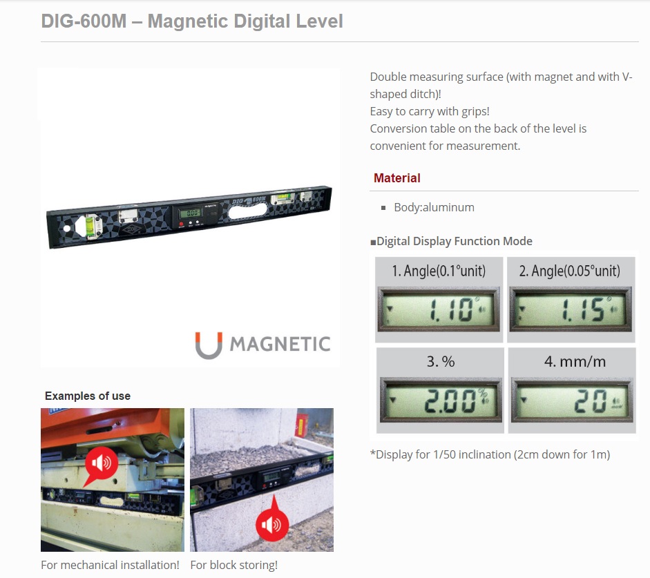 Ichiban Precision Sdn Bhd KOD KOD Digital Level Gauge